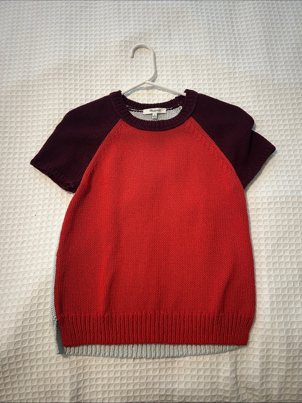 Madewell Tri Color Knit Top